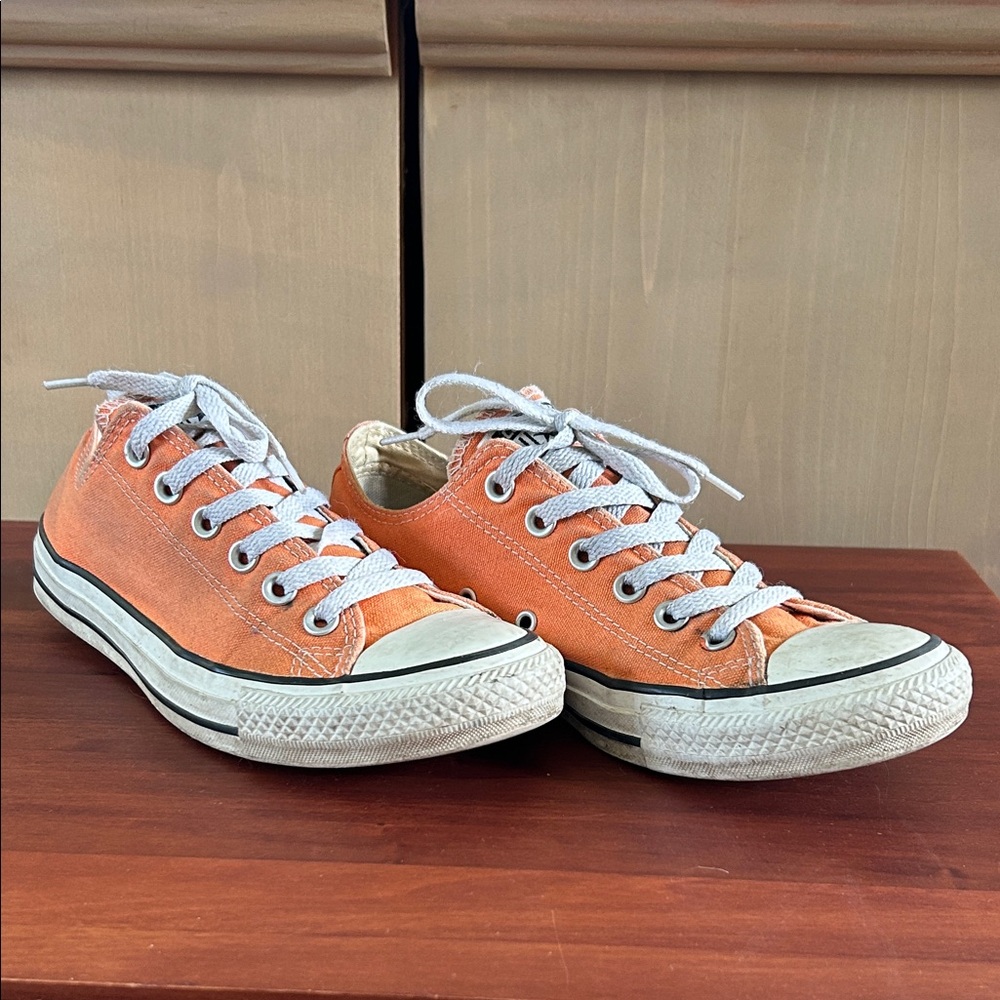 Women's Orange Canvas Sneakers